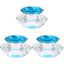 3Pièces Coupes Octogonales Cristal Pour Nail Et Poudre