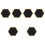 6Pièces Memo Noir Hexagonal Pour Usage 6