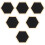 6Pièces Memo Noir Hexagonal Pour Usage 8