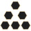 6Pièces Memo Noir Hexagonal Pour Usage 9