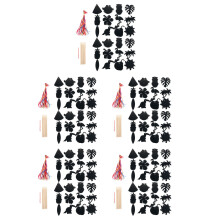5Ensembles Cartes À Gratter Noires Fête Pour Enfants