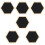 6Pièces Memo Noir Hexagonal Pour Usage 10