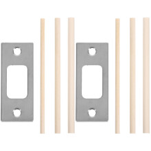 2Ensembles Plaques De Serrure En Acier Inoxydable Bois Colorées