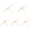 5Pcs Paper Umbrella Replacement Frame Bamboo Holder Beige Durable 1