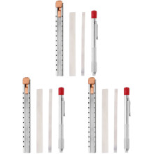 3Sets Write Soapstone Pen Assorted Color with Durable Iron Holder