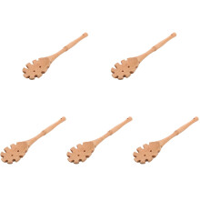 5Pièces Ustensiles Cuisine Bois Khaki Cuillères Multi-Usage