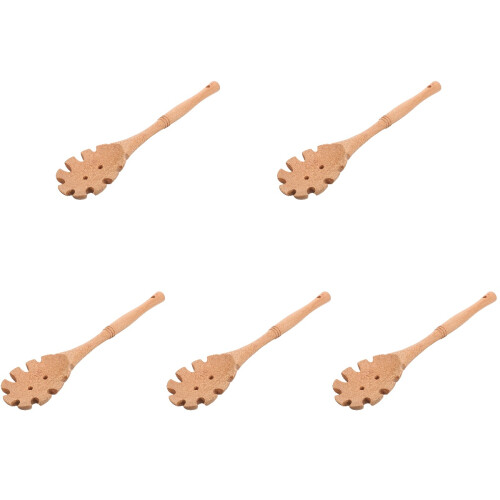 5Pièces Ustensiles Cuisine Bois Khaki Cuillères Multi-Usage