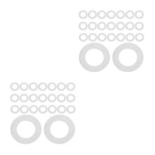 200Pcs Stainless Steel Shower Door Handle Washers Silver Flat Home Use