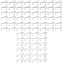 72Pcs White PP Valance Clips for Kitchen Blinds Replacement