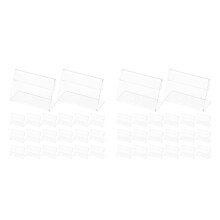 100Pcs Reusable Acrylic Tabletop Sign Holders Clear Horizontal Display