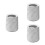 3Pcs White Compact Bathroom Trash Can with Marble Pattern Design 1