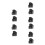 10Pcs Black PU Reusable Makeup Palette Tray Cosmetic Mixing Tool 1