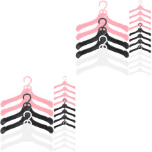 120Pcs Assorted Color Mini Plastic Doll Hangers for Clothes Storage