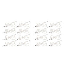 16Pcs Water Flosser Replacement Hose White Plastic Compatible Tubing