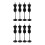 8Pcs Black Plastic Mini Doll Dress Model Holder for Clothes Display 1