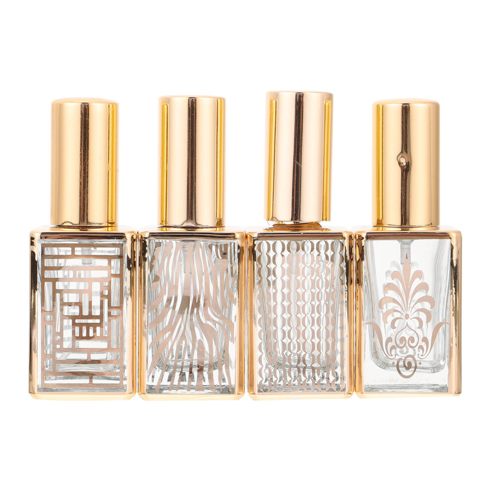 Inoomp Golden 28Pcs Empty Perfume Spray Bottles Reusable Glass For Travel Use