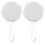 4Pcs White Travel Makeup Mirrors Double Sided Handheld Cosmetic Mirror 1