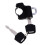 3Sets Fixed Lock Black Zinc Alloy Anti-Theft Handlebar Mount 1