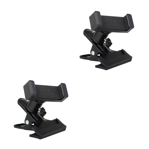 2Stk Metall Guitar Phone Stand Mit , 360 , Schwarz