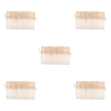 20Pcs Khaki Satin Jewelry Bags Soft Cotton Mini Drawstring Organizers