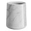 3Pcs White Compact Bathroom Trash Can with Marble Pattern Design 3