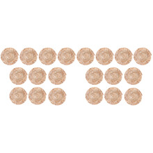 20Pcs Chocolate Miniature Straw Hats Handmade for Doll DIY Projects