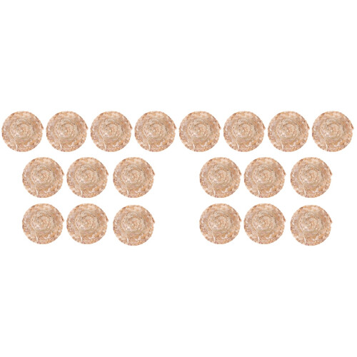 20Pcs Chocolate Miniature Straw Hats Handmade for Doll DIY Projects