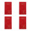 4Pcs Slim Red Pocket Notepads PU Material Weekly Planner and Journal 1