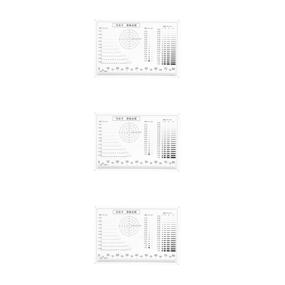 3Pcs Transparent Film Thickness Gauge Measuring Ruler For Card Grading 3682872302696