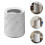3Pcs White Compact Bathroom Trash Can with Marble Pattern Design 10