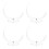 4Pcs Acrylic Scissor Base Transparent Multi-Function Hair Scissor Rack 6