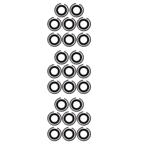 24Sets Impact Wrench Retainer Rings Black Iron Rubber Socket Clips