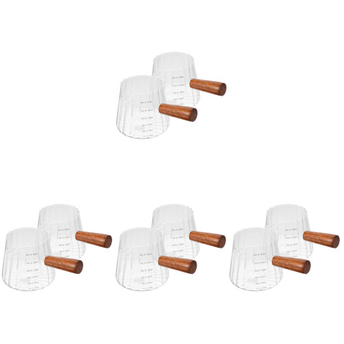 8Pièces Verres Espresso Lait En Verre Multi-Usage Bois