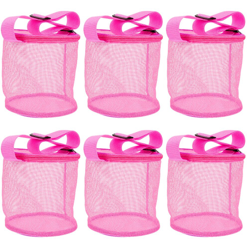 6Pièces Sac Bain Tulle Rose Stockage 1