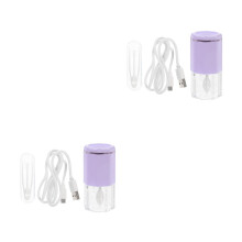 2Sets Electric Lens Cleaning Tool Portable ABS Violet for Contacts