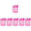 6Pièces Sac Bain Tulle Rose Stockage 3
