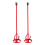 6Pcs Red Coating Mixing Paddle Easy Clean Paint Cement Mixer 1
