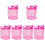 6Pièces Sac Bain Tulle Rose Stockage 5