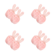 4Paren Schattige Kinderarmwarmers Met Konijnenoren in Roze