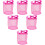 6Pièces Sac Bain Tulle Rose Stockage 8