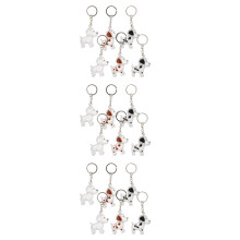 18Pcs Assorted Color Pet Memorial Boxes Acrylic Puppy Pendant Keyrings