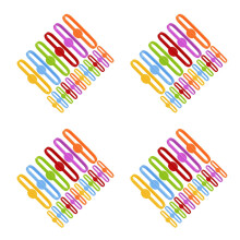 72Pcs Colorful Silicone Wine Glass Charms Drink Markers for Party Use