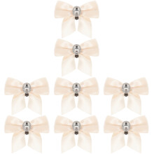 4Pairs Bow Knot Shoe Clips in Beige Durable Alloy Shoe Decor for Flats