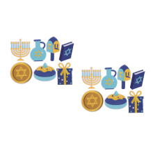 14Pcs Multi Color Hanukkah Repair Patches Star of David Clothing Decor