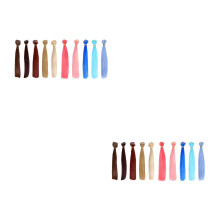 20Pcs Soft Handcraft Doll Wigs Straight Fiber Hair for DIY Doll Making