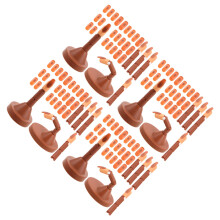 4Sets Adjustable Fake Finger Nail Practice Kit Realistic Brown Hand