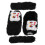 2Paare Schwarze Stoff Lenkerhandschuhe Winter Handwärmer 3