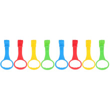 8Pcs Infant Cot Pull Rings Plastic Nursery Baby Stand Up Assist Toys