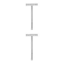 2Pcs Portable Stainless Steel Sign Holder Handheld Silver for Sports