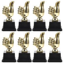 32Pcs Golden Plastic Trophies Party Awards Unisex Thumb Trophy Decor